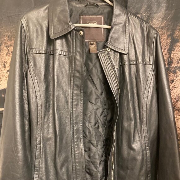 VINTAGE Black Coach Leather Jacket- Almost perfect - Picture 1 of 8